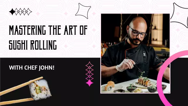 Sushi Rolling Techniques Masterclass YouTube Thumbnail Template