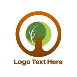 Sustainable Green Tree Symbolizing Environmental Awareness Logo Template