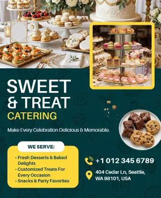 Sweet and Treat Catering Poster Template