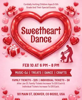Sweetheart Dance Event Flyer Template