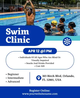 Swim Clinic Event Poster Template