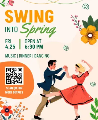 Swing Into Spring Celebration Flyer Template