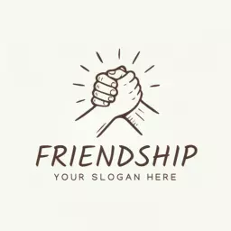 Symbolizing Unity and Support with Friendship Logo Template