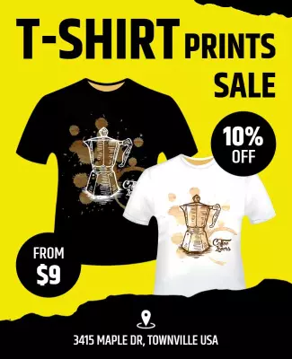 T Shirt Discount Sale Promotional Flyer Template