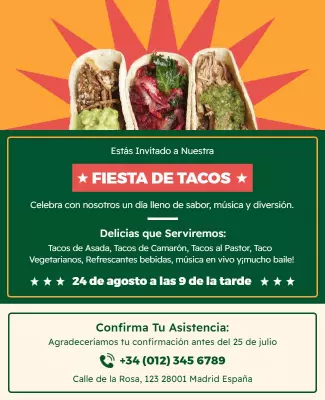 Taco Festival Celebration Event Flyer Template