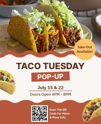 Taco Tuesday Pop-up Event Flyer Template