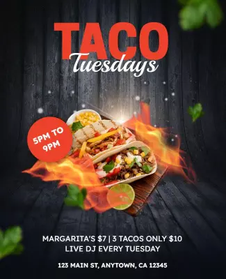 Taco Tuesday Special Event Flyer Template