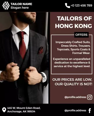 Tailor Services and Formal Wear Flyer Template