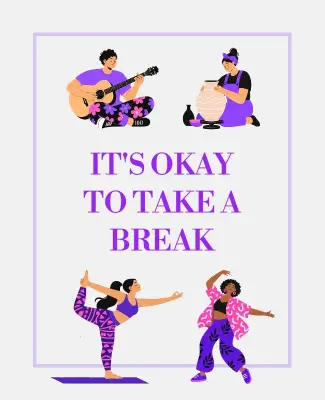 Take a Break Relaxation Daily Affirmations Poster Template