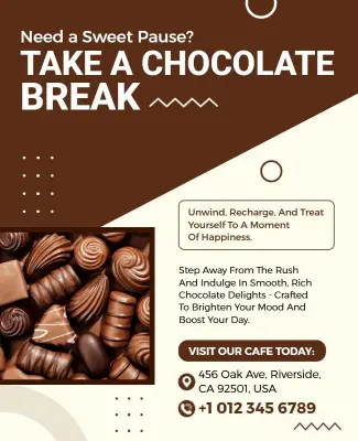 Take a Chocolate Break Cafe Flyer Template