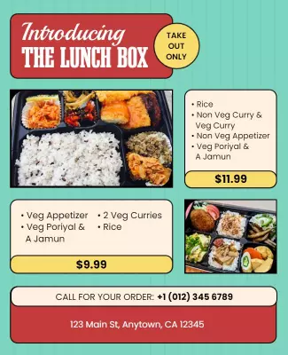 Takeout Lunch Box Special Flyer Template