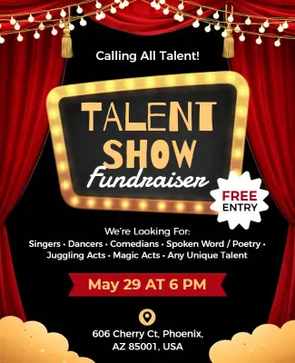 Talent Show Fundraiser Poster Template