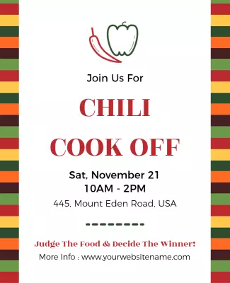 Tall Poppy and Roman Chili Cook Off Flyer Template