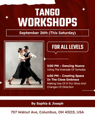 Tango Dance Workshops Event Flyer Template