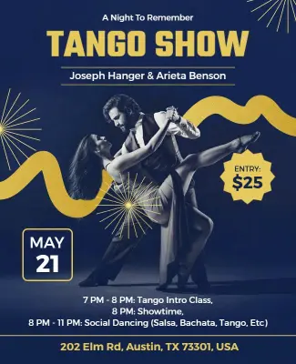Tango Show Night Flyer Template