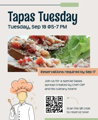 Tapas Tuesday Culinary Event Flyer Template