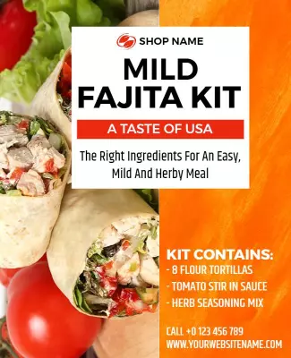 Tasty Fajita Kit Promotion Flyer Template