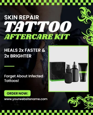 Tattoo Aftercare Kit Product Promotion Flyer Template