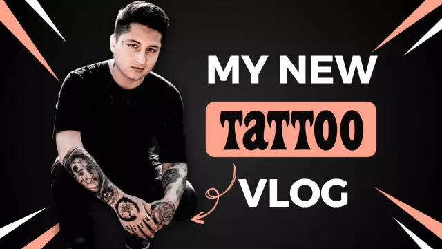 Tattoo Reveal Journey VLog YouTube Thumbnail Template