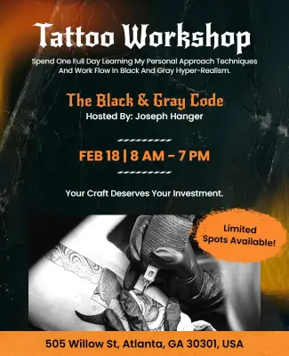 Tattoo Workshop Learning Session Flyer Template