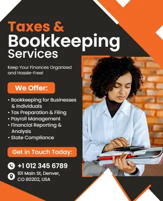 Tax and Bookkeeping Services Promotional Flyer Template