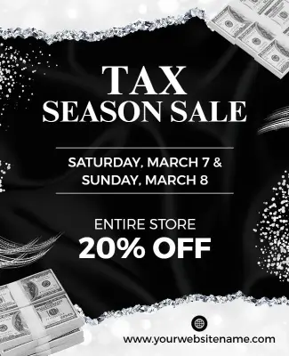 Tax Season Sale Discount Poster Template