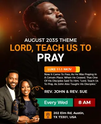 Teach Us to Pray Inspirational Flyer Template