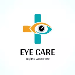 Teal and Orange Design Focused on Comprehensive Eye Care Logo Template