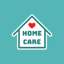 Teal Home Care Design Representing Compassionate Services Logo Template