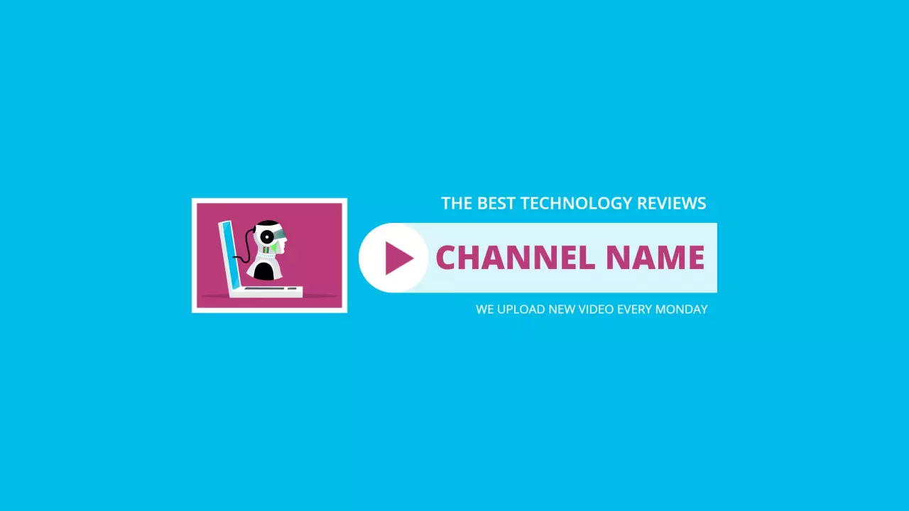 Technology Reviews Featuring Creative Animations YouTube Banner Template