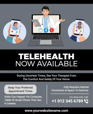 Telemedicine Availability Information Flyer Template