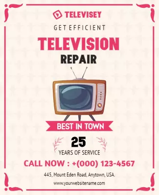 Television Repair Service Flyer Template