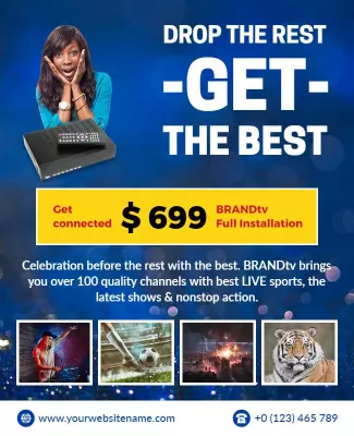 Television Service Installation Promotion Flyer Template