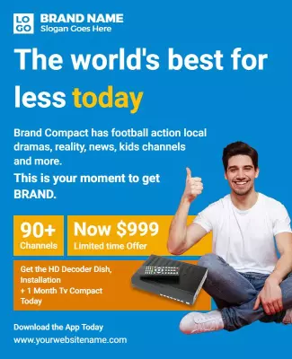 Television Subscription Service Promotion Flyer Template