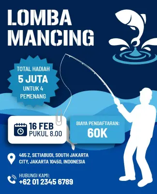Template Flyer Lomba Mancing Kompetisi