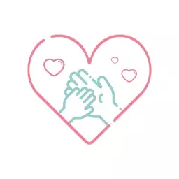 Tender Hands in a Heart Celebrating Baby Care Logo Template