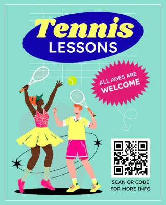 Tennis Lessons Promotion Flyer Template