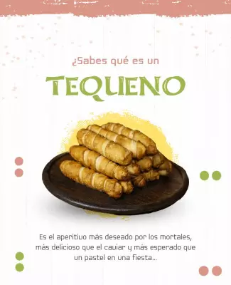 Tequeno Snack Advertising Flyer Template