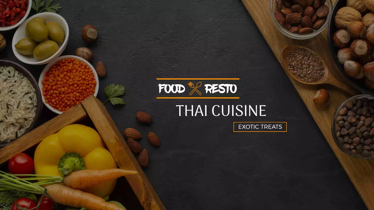 Thai Cuisine with Exotic Ingredients Inspired YouTube Banner Template