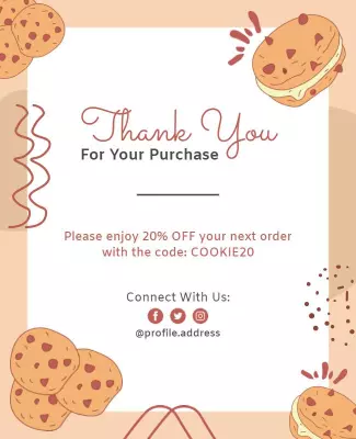Thank You Cookie Discount Offer Flyer Template