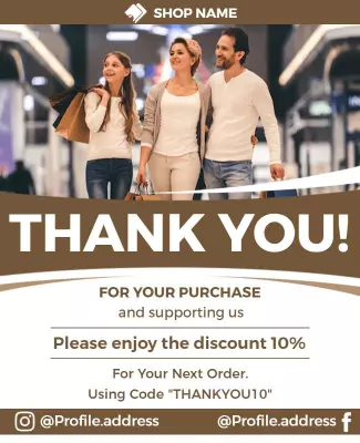 Thank You Customer Appreciation Discount Flyer Template