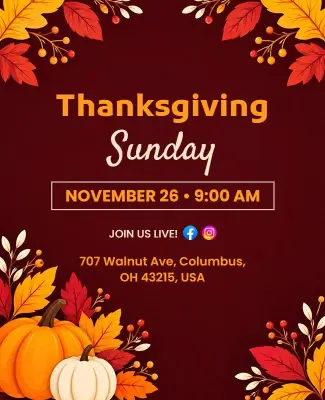 Thanksgiving Celebration Event Poster Template