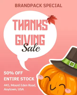 Thanksgiving Sale Discount Flyer Template