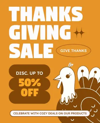 Thanksgiving Sale Event Promotional Poster Template