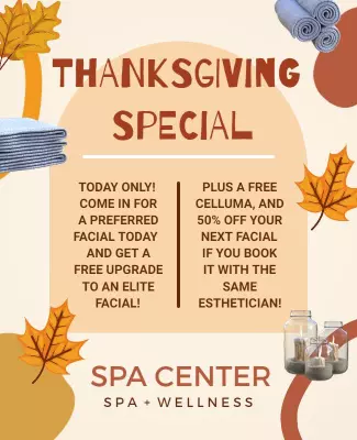 Thanksgiving Spa Special Promotion Flyer Template