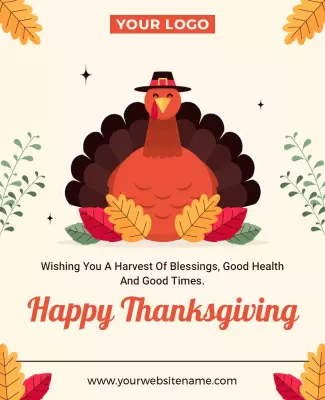 Thanksgiving Turkey Celebration Flyer Template
