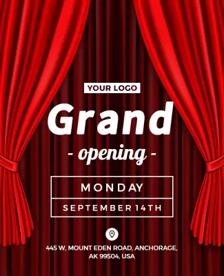 Theater Grand Opening Event Flyer Template