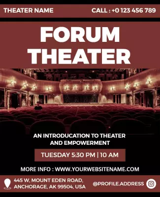 Theater Workshop Event Introduction Flyer Template