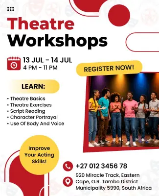 Theatre Workshops Flyer Template