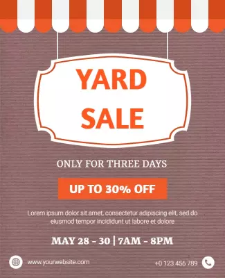 Three Day Yard Sale Discount Flyer Template